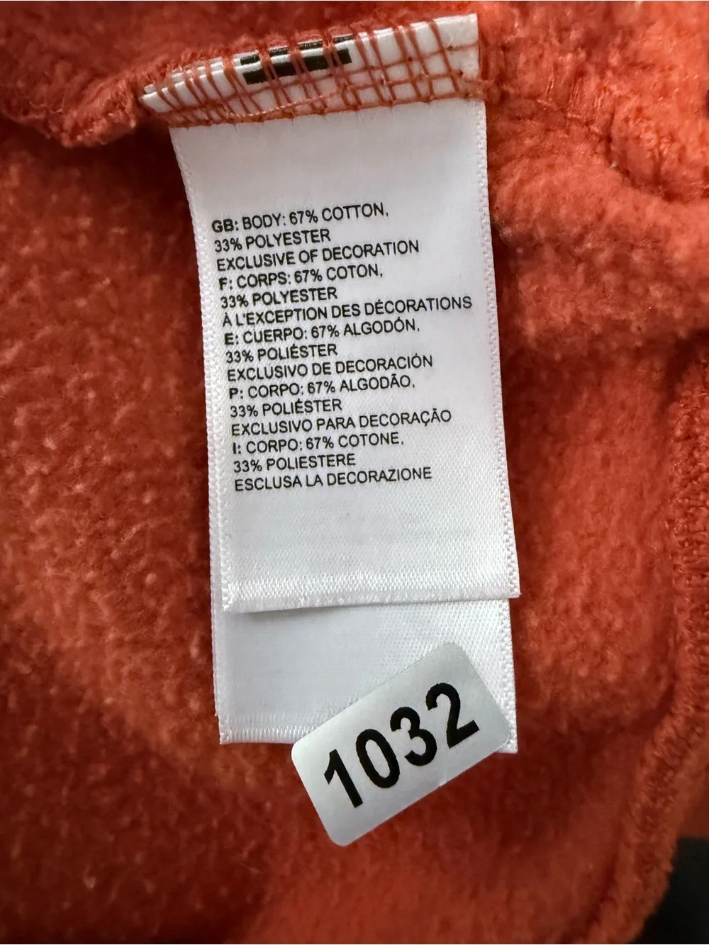 The North Face Men’s XL Hoodie Rust Orange Logo Pullover Sweatshirt